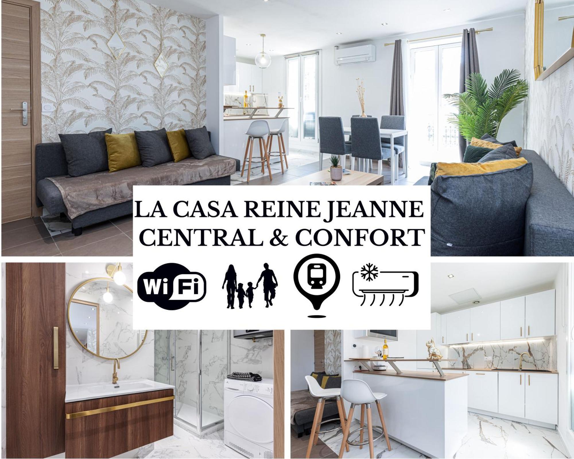 La Casa Reine Jeanne- Central Pres De La Gare - Wifi - Parking - Neuf Et Confort Nice Eksteriør billede